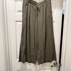 CROPPED COTTON PANTS